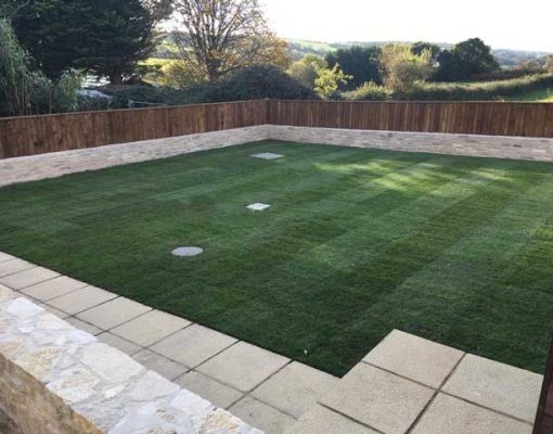 Paving and Turfed Garden Dorset Paving and Turfed Garden Dorset